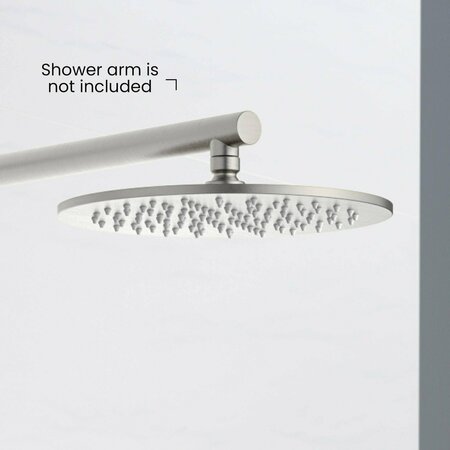 Kibi Circular 10 Metal Thin Profile Rain Shower Head 1.75 GPM - Brushed Nickel SH1002BN